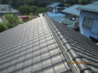 綺麗な状態の棟瓦