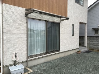 テラス屋根が付いた施工後
