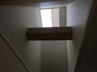 仕上がった天窓下の開口部分