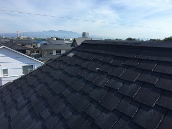 黒色のコロニアル屋根