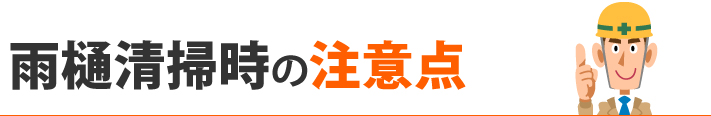 雨樋清掃時の注意点