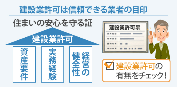 建設業許可は信頼できる業者の目印